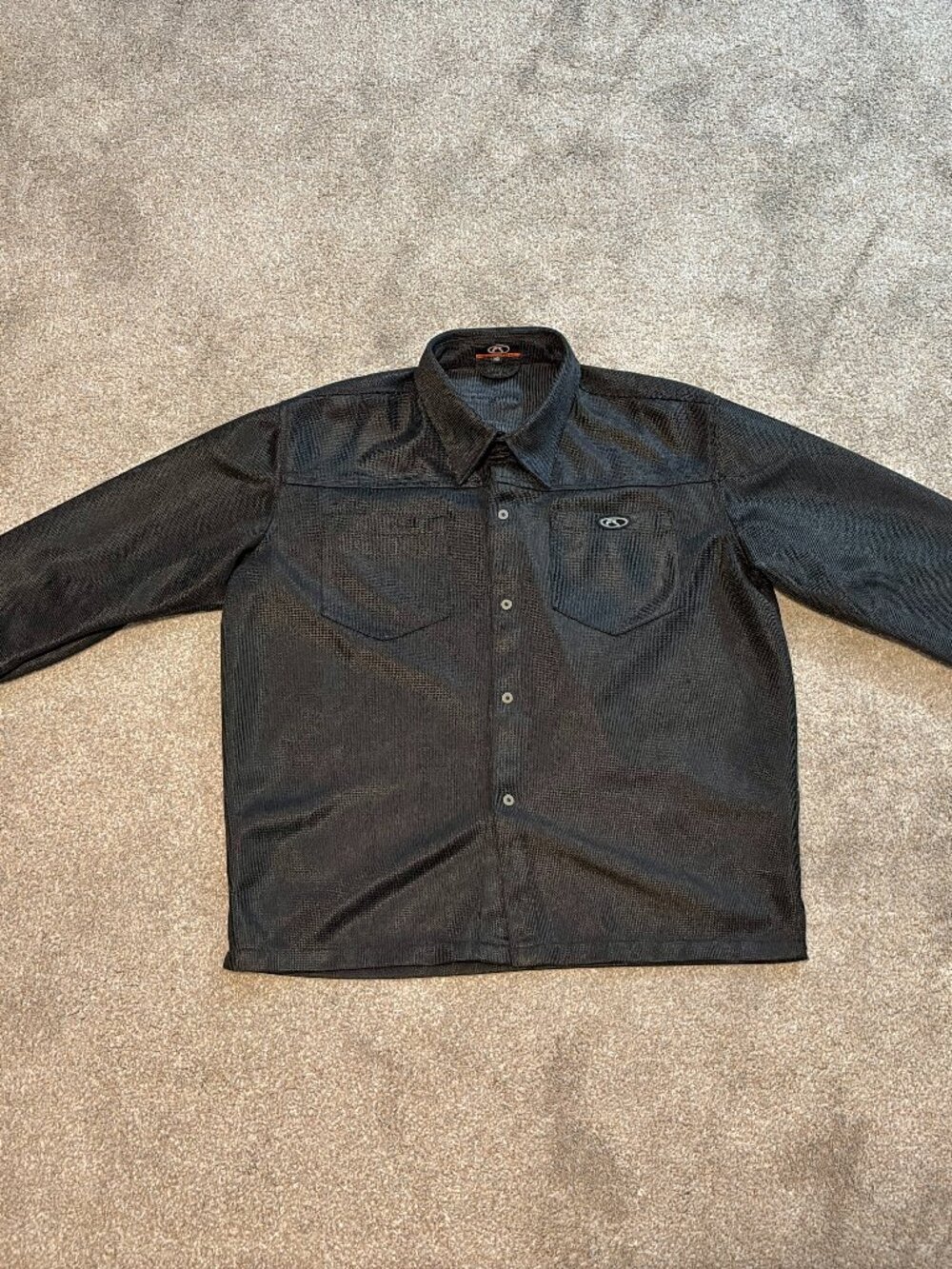 Fieldsheer Black Men's Armored Air-Flow Mesh Motorcycle Shirt Jacket - Sized Med